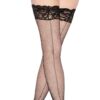Fishnet Thigh High – One Size – Black