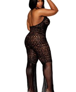 Flair Leg Bodystocking – Queen Size – Black