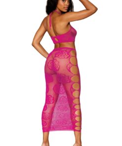Bralette and Long Skirt – One Size – Beet
