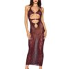 Bodystocking Gown and Shrug Dmnd – One Size – Cherry Lacquer