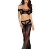 Bralette and Maxi Skirt Dmnd – One Size – Black