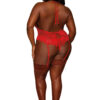 Garter Teddy – Queen Size – Ruby