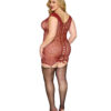 Garter Slip Dmnd – One Size Queen – Red