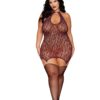 Garter Slip Dmnd – Queen Size – Cherry Lacquer