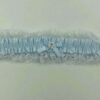 Satin Leg Garter – One Size – Baby Blue With White Lace