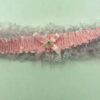Satin Leg Garter – One Size – Baby Pink With White Lace