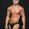 Envy Modern Fishnet Thong – Large/xlarge – Black