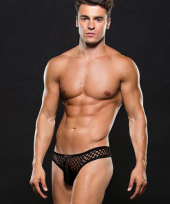 Envy Modern Fishnet Thong – Large/xlarge – Black