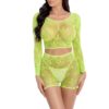 Leaf It to Me Short Set – One Size – Green