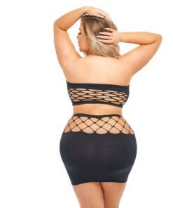 Net Worth 2pc Bandeau Set – Queen – Black