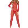 Crotchless Bodystocking – One Size – Red