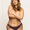 Lace Panty With Heart Cut Out Back – 1x/2x – Black