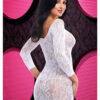 Lace Off the Shoulder Mini Dress – One Size -White